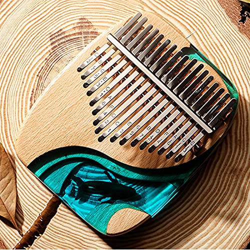 Kalimba 17-Key Thumb Piano with Instruction Book and Tuning Hammer