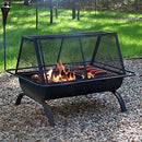 Sunnydaze Northland Outdoor Fire Pit-36 Inch Large Wood Burning Patio & Backyard