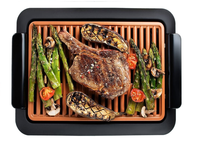 Gotham Steel Smokeless Electric Grill with Non-Stick Surface, Indoor BBQ