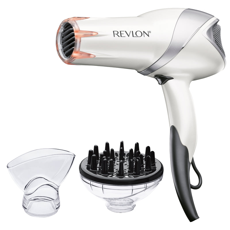 Revlon Fast Style & Shine Infrared Hair Dryer, 1875W, Pearlized White