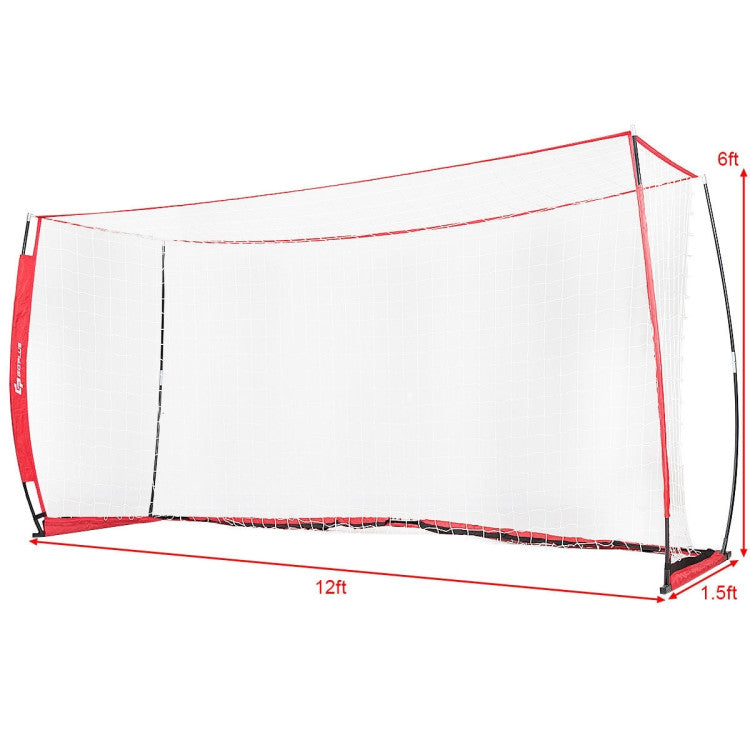 6/8/12 Feet Durable Bow Style Soccer Goal Net with Bag