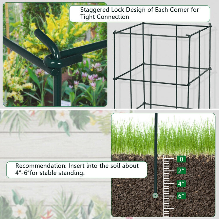 4 Pack Garden Trellis for Climbing Plants for Flower Vegetable