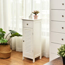 Woodern Bathroom Floor Storage Cabinet with Drawer and Shutter Door