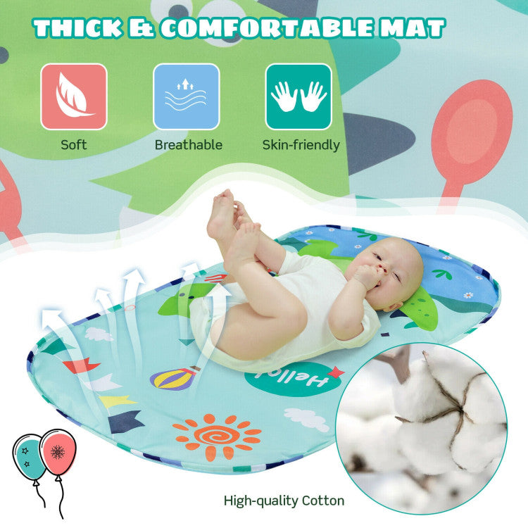 Baby Kick and Play Gym Mat Activity Center with Detachable Piano for Bedroom