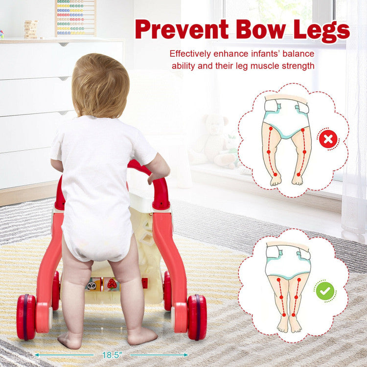 Baby Walker Sit-to-Stand Learning Walker with Projection Music Wand