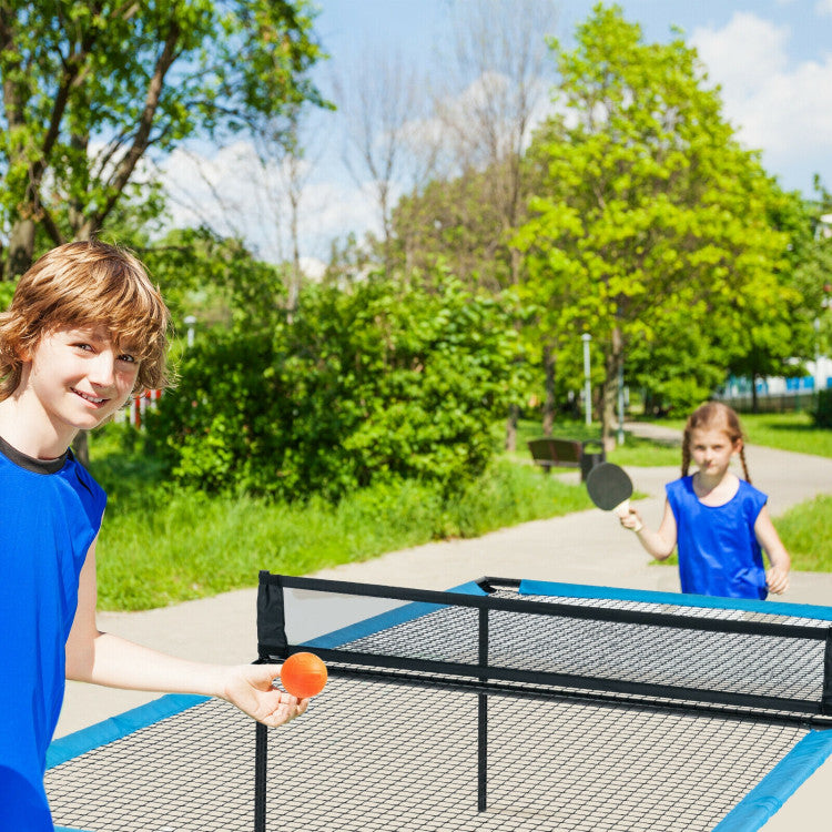 2-In-1 Ping Pong and Table Volleyball Table for Indoor and Outdoor