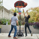 Adjustable Kids Basketball Hoop Stand with Durable Net and Wheel
