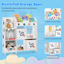 Wooden Children Storage Cabinet with Storage Bins - Rocket