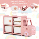 Toddler Truck Storage Organizer with Plastic Bins