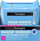 Makeup Remover Cleansing Face Wipes, Daily Cleansing Facial Towelettes to Remove Waterproof Makeup and Mascara, Alcohol-Free, Value Twin Pack, 25 Count