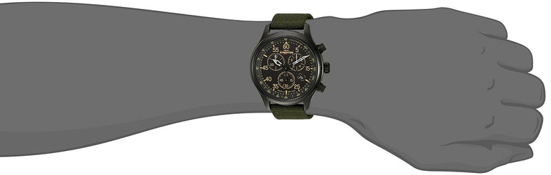 Timex Men's TW4B10300 Expedition Field Chronograph Green/Black Nylon Strap Watch