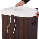 Rectangle Bamboo Hamper Laundry Basket - Brown