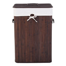 Rectangle Bamboo Hamper Laundry Basket - Brown
