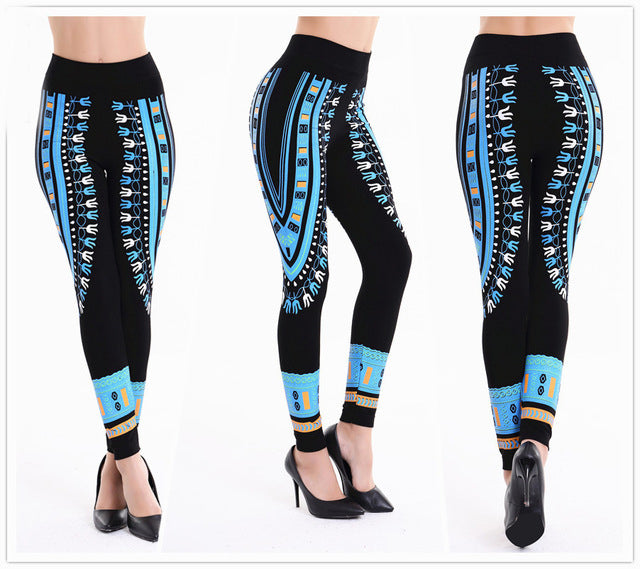 African Big Printing Leggings Yoga Sports Pants