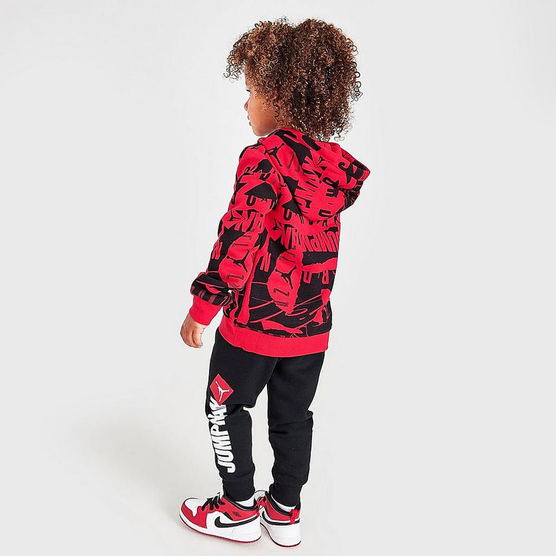 BOYS' TODDLER JORDAN ESSENTIALS FLEECE AOP HOODIE AND JOGGER PANTS SET