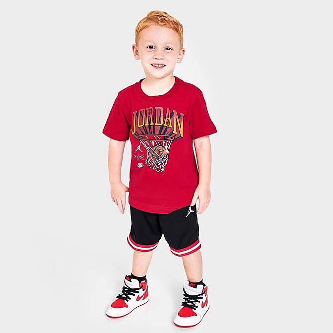 KIDS' TODDLER JORDAN HOOPS T-SHIRT AND MESH SHORTS SET