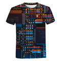 Electronic Chip Hip Hop T Shirt Men Women 3D Machine Printed Oversized T-shirt