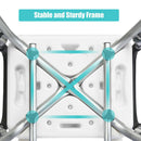 Shower Chair Spa Bathtub Adjustable Height Bench w/ Removable Armrests & Back