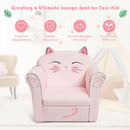Kids Cat Armrest Couch Upholstered Sofa