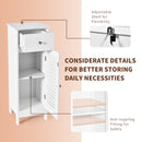 Woodern Bathroom Floor Storage Cabinet with Drawer and Shutter Door