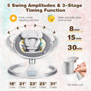 Baby Swing Electric Rocking Chair with Music Timer  (Gray)