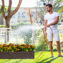 Raised Garden Bed Kit Outdoor Planter Box with Open Bottom Design and Optional Setup Shapes