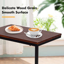 26 Inch Beside Sofa Laptop Holder End Stand Desk (Dark Brown)