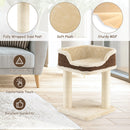 Multi-Level Cat Climbing Tree with Scratching Posts and Large Plush Perch