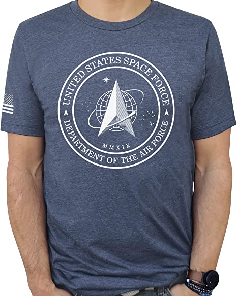 United States Space Force T-Shirt, USSF Logo, Premium Material, Screen Printed by Hand in The USA
