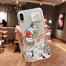 Doodle Graffiti Scribble Minnie Mickey Mouse Cartoon Clear Soft TPU Cover Case