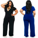 Womens  Short Sleeve Long Jumpsuit Bodysuit