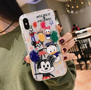Doodle Graffiti Scribble Minnie Mickey Mouse Cartoon Clear Soft TPU Cover Case