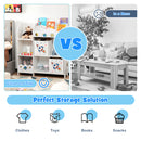 Wooden Children Storage Cabinet with Storage Bins - Rocket
