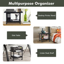 Under Desk Printer Stand with 360-degree Swivel Casters