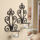 Scroll Wall Sconce Candleholders, Set of 2