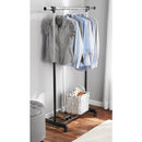 Mainstays Adjustable Rolling Garment Rack, Chrome & Black