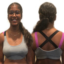 Sports Bra Top for Fitness Push Up Cross Straps Yoga Running Gym  Active Wear