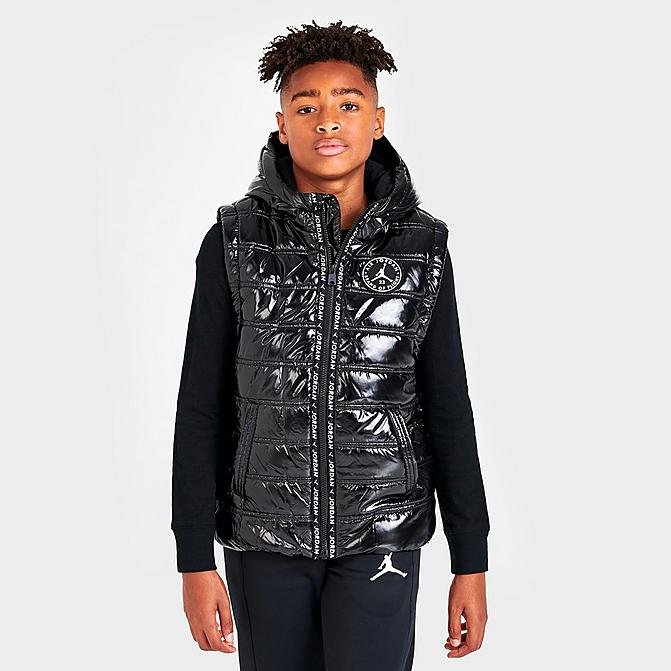 KIDS' JORDAN TAPED HOODED PUFFER VEST