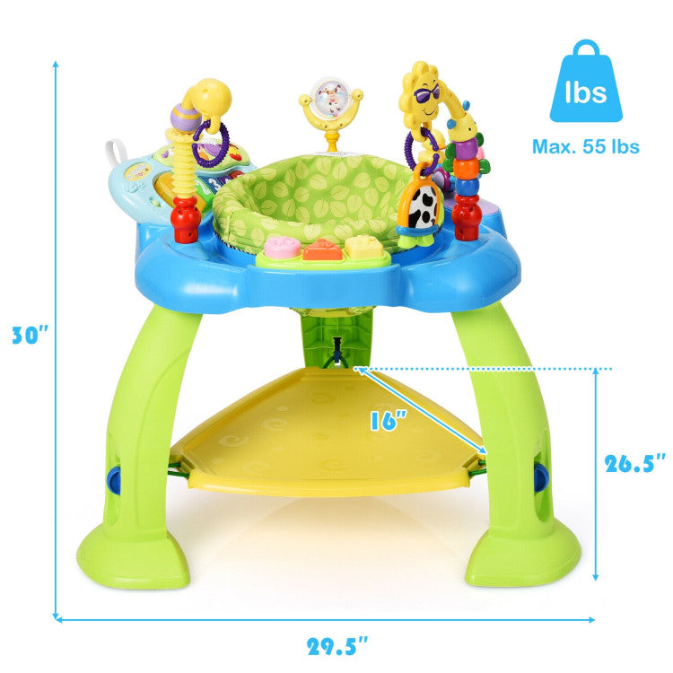 2-in-1 Baby Jumperoo Adjustable Sit-to-stand Activity Center