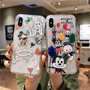 Doodle Graffiti Scribble Minnie Mickey Mouse Cartoon Clear Soft TPU Cover Case