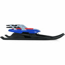 Folding Kids Metal Snow Sled with Pull Rope Snow Slider and Leather Seat
