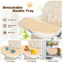 Folding Baby High Dining Chair with 6-Level Height Adjustment