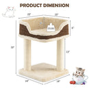 Multi-Level Cat Climbing Tree with Scratching Posts and Large Plush Perch