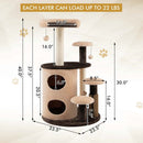 40 Inch Cat Tree Tower Multi-Level Activity Tree with 2-Tier Cat-Hole Condo