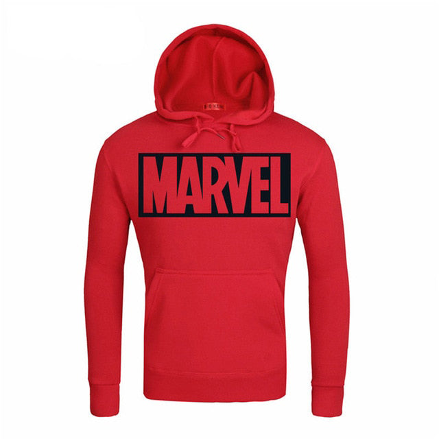 MARVEL Red Letter Printing Fashion Mens Hoodies Autumn Winter Brand Sweatshirts