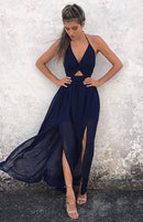 Women Maxi Long Dress Evening Split Sundress