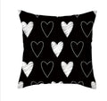 Black White Heart Cushion  Pillow Covers