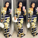 round neck long sleeve dress large size women's clothing