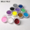 BELLE FILLE 1 Box Nail Glitter White Pink Nail Glitter Powder  Shining Nail Art