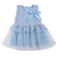 Baby Kids Girls Lace Bowknot Flower Dress Princess Dress Formal Party Tutu Dress